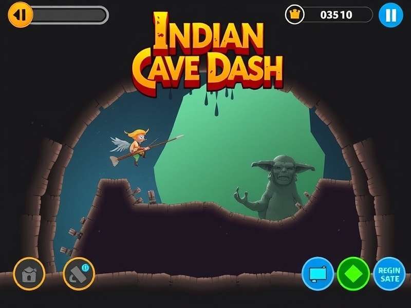 Indian Cave Dash Gameplay Screenshot